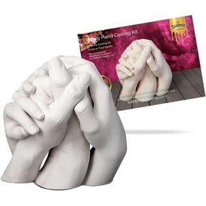 Family Hand Casting Kit for 4 - Premium DIY Hand Hold Statue Kit
